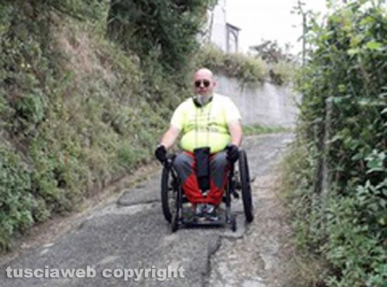 Filippo Perrone alla scarpinata della Teverina