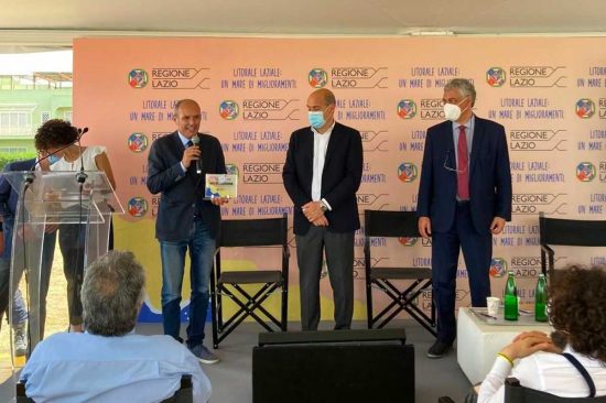 Il sindaco di Montalto di Castro, Sergio Caci, all'incontro di stamani