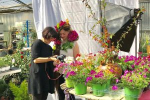 Un momento della sessione fotografica