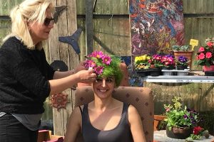 Un momento della sessione fotografica