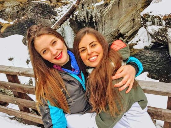 Aosta - Le alpiniste Martina Svilpo e Paola Viscardi