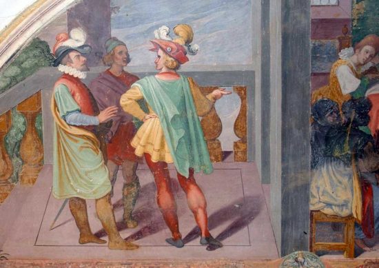 La lunetta in via di restauro