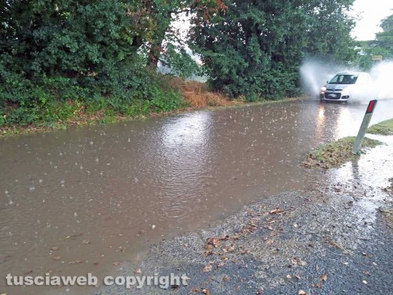 Montefiascone - Maltempo - Allagamento in via Poggio della Frusta
