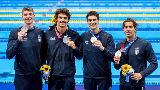 Alessandro Miressi, Thomas Ceccon, Lorenzo Zazzeri e Manuel Frigo