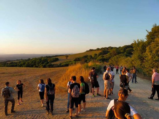 Il trekking serale a Monte Romano
