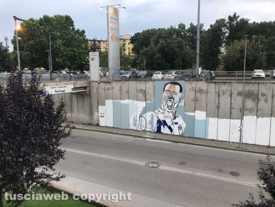 Viterbo - Il murale dedicato a Leonardo Bonucci