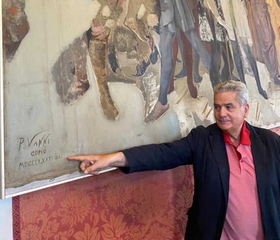 Viterbo - La tela "lo sposalizio della Vergine" di Pietro Vanni è tornata a palazzo dei Priori dopo il restauro