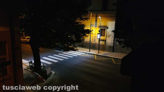 Capranica - Strisce pedonali illuminate