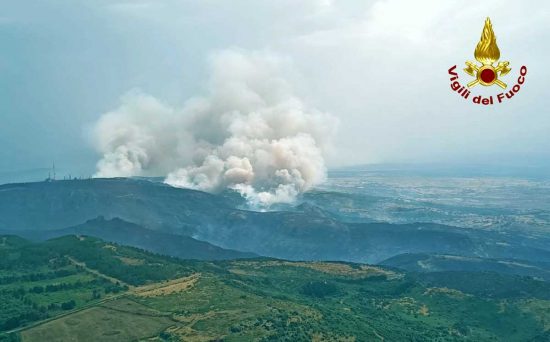 Le fiamme nell'Oristanese