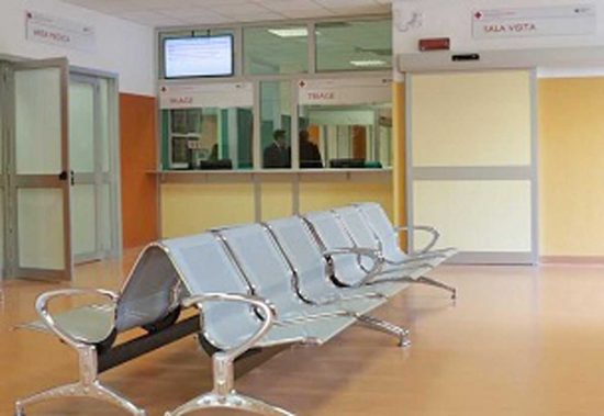 Ospedale Grassi di Ostia - La sala d'attesa del pronto soccorso