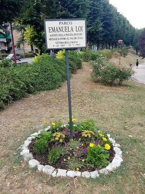 Terni - Strage via D'Amelio - Fiori in ricordo di Emanuela Loi