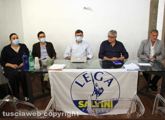 Viterbo - La conferenza stampa della Lega nella nuova sede
