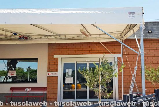 Belcolle - Tensostruttura all'esterno del pronto soccorso