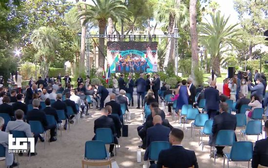 Nazionale italiana nei giardini del Quirinale