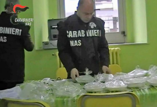 Udine - I controlli dei carabinieri del Nas nella mensa