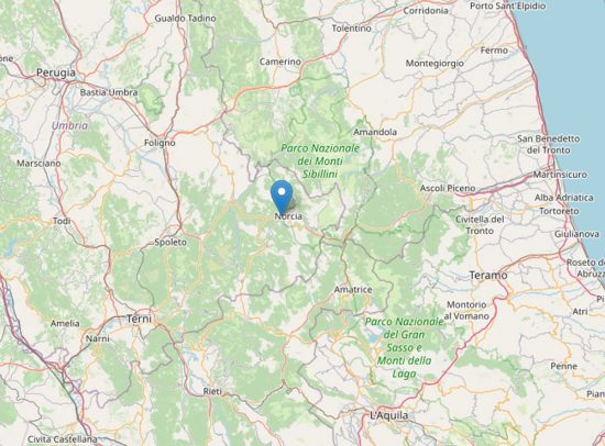 Due scosse di terremoto a Norcia