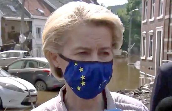 Ursula von der Leyen in visita nelle aree del Belgio più colpite dalle alluvioni