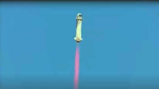 Il volo della capsula New Shepard