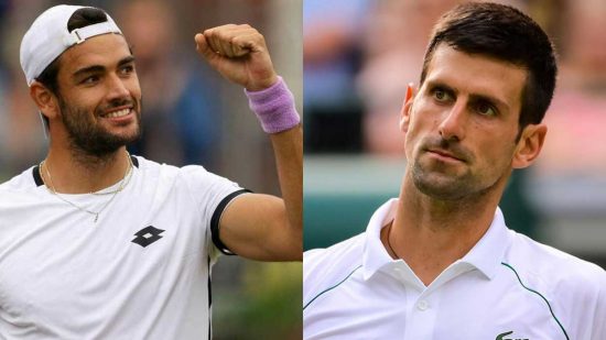 Matteo Berrettini e Novak Djokovic