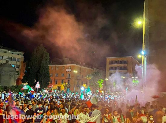 Viterbo - Europei di calcio- I festeggiamenti al Sacrario