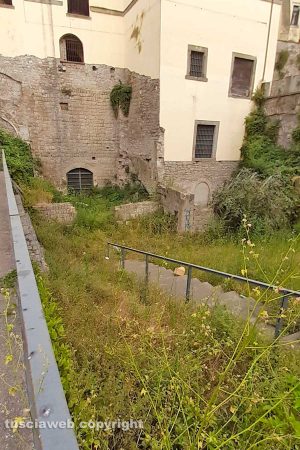 Viterbo - Incuria tra palazzo di Vico e via San Clemente