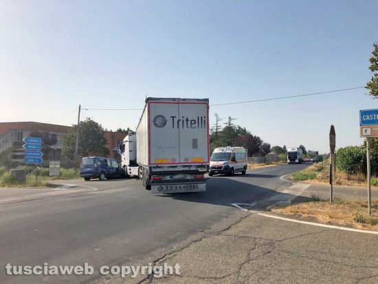 Acquapendente - L'incidente stradale sulla Cassia