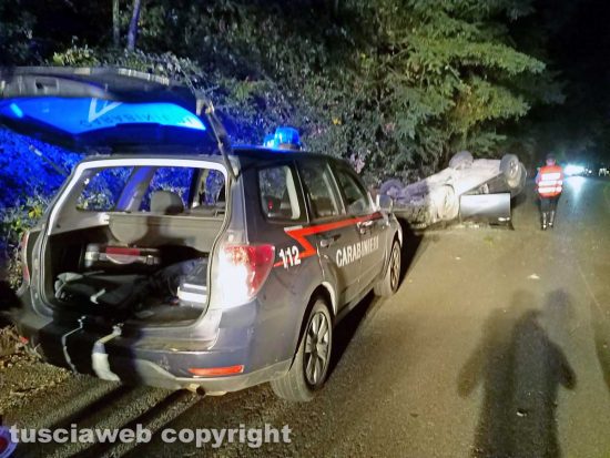 Montefiascone - L'incidente stradale in via Del Lago