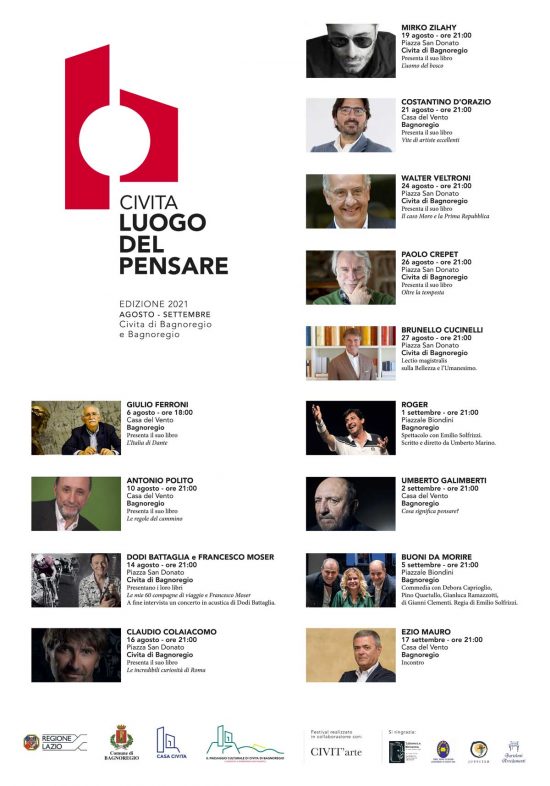 La locandina di 'Civita Luogo del Pensare'