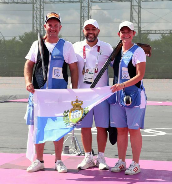 Sport - Tiro a volo - Luca Di Mari con Gian Marco Berti e Alessandra Perilli
