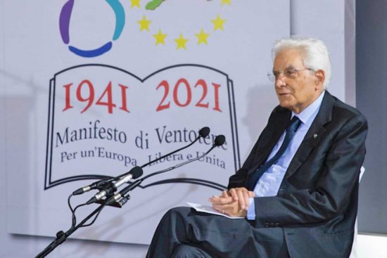 Sergio Mattarella all’80esimo anniversario del Manifesto di Ventotene