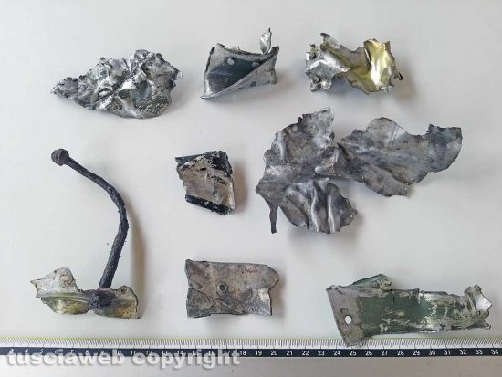 Farnese - Alcune parti rinvenute del P-38