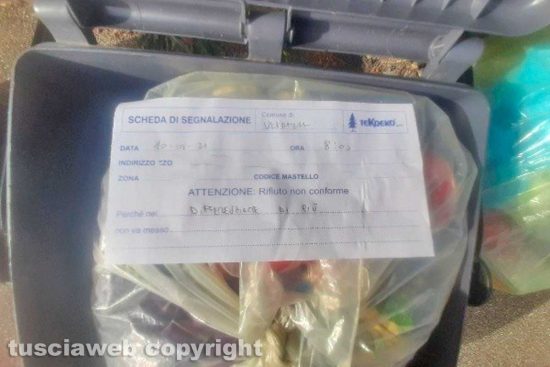 Vetralla - I rifiuti "bocciati"