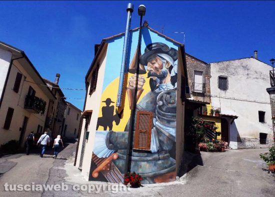 Viterbo - Uno dei murales di Sant'Angelo di Roccalvecce