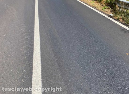 Canepina - L'incidente su strada provinciale 25