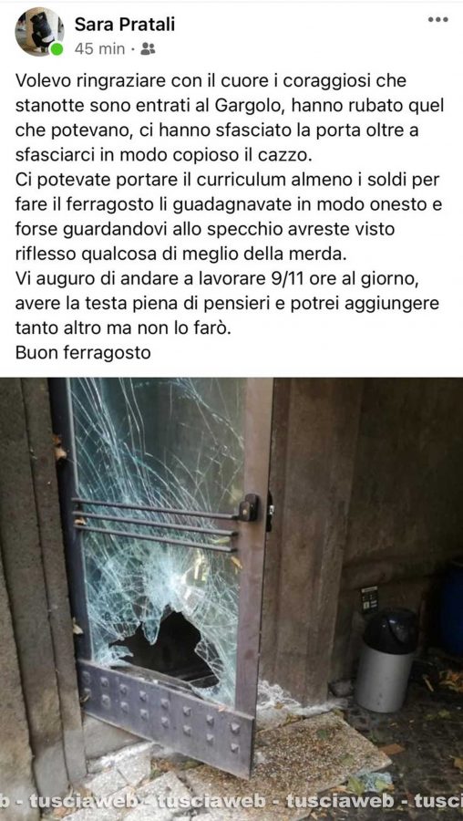 Il post di Sara Pratali del Gargolo