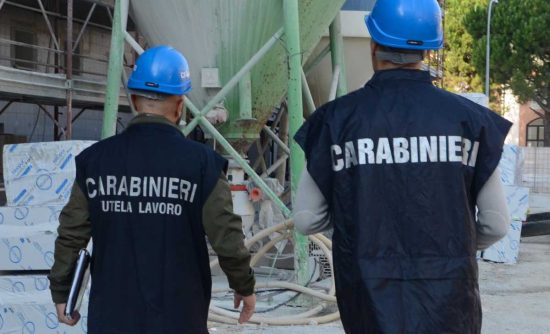 Terni e Perugia - I controlli dei carabinieri nei cantieri