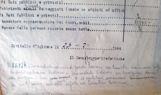 Civitella d'Agliano - Il documento ritrovato nell'archivio storico comunale