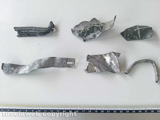 Civitella d'Agliano - Alcuni resti rinvenuti del bombardiere B-26 "Skeeter"