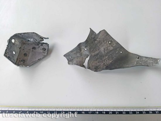 Civitella d'Agliano - Alcuni resti rinvenuti del bombardiere B-26 "Skeeter"