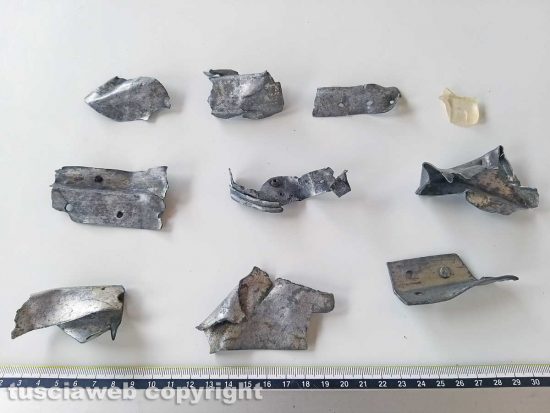 Civitella d'Agliano - Alcuni resti rinvenuti del bombardiere B-26 "Skeeter"