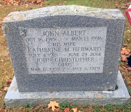 La lapide di John Moffett e la moglie Katherine Herward (findagrave.com)