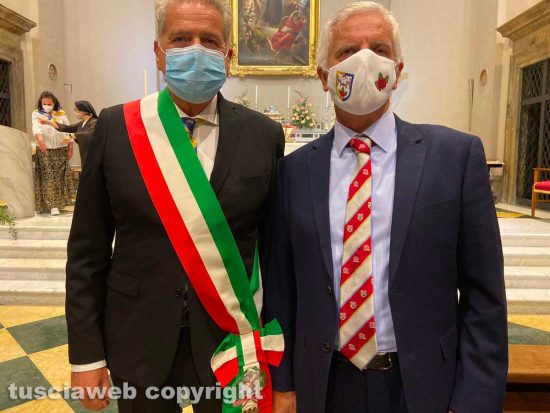 Santa Rosa 2021 - La messa del 3 settembre - Il sindaco Giovanni Arena con il presidente del sodalizio Massimo Mecarini