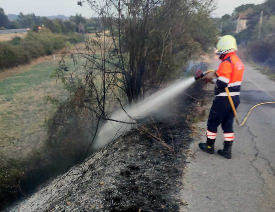 Orte - Camion a fuoco sull'autostrada - L'intervento della protezione civile
