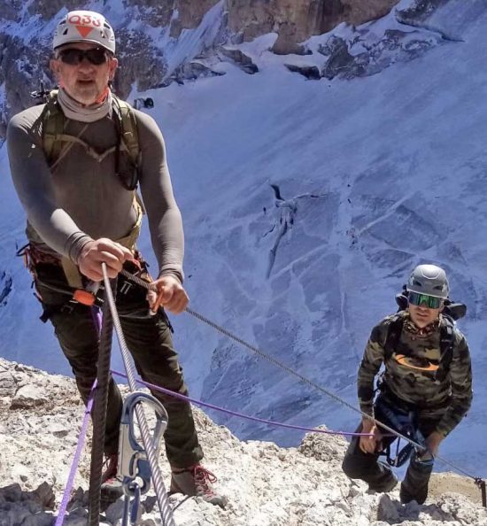 I viterbesi Francesco Ripa e Giovanni Bartoletti sulla cima della Marmolada