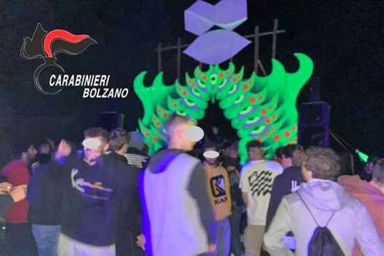 Rave party a Bolzano