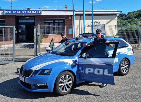 La polizia stradale di Orvieto