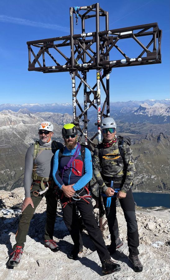 I viterbesi Francesco Ripa e Giovanni Bartoletti sulla cima della Marmolada