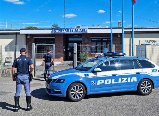 La polizia stradale di Orvieto