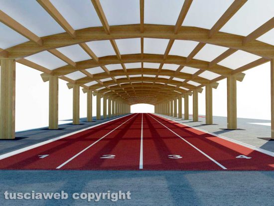 Vetralla - La nuova pista al coperto del liceo sportivo Canonica