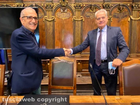 Sandro De Palma con il sindaco Arena